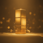 Cinematic illustration: three glowing golden blocks stacked into a tower, the building blocks that make WordPress agentic